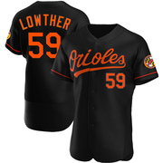 Authentic Zac Lowther Men's Baltimore Orioles Black Alternate Jersey