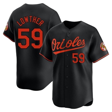 Limited Zac Lowther Men's Baltimore Orioles Black Alternate Jersey