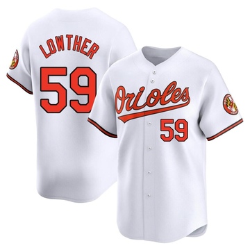 Limited Zac Lowther Men's Baltimore Orioles White Home Jersey