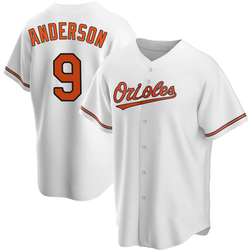 Brady Anderson Baltimore Orioles Women's Navy Name and Number Banner Wave  V-Neck T-Shirt 