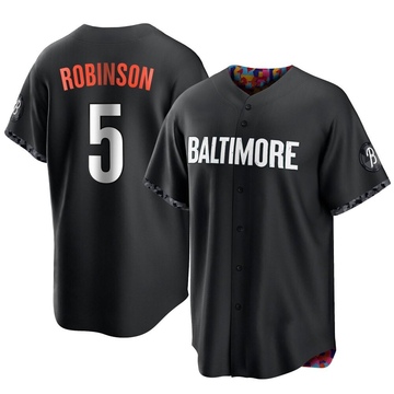 Brooks Robinson Men's Baltimore Orioles Throwback Jersey - Grey Replica