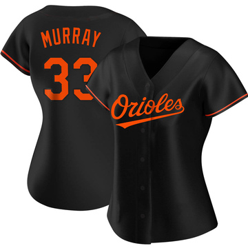 MLB Orioles 33 Eddie Murray Orange Mitchell and Ness Throwback Men Jersey