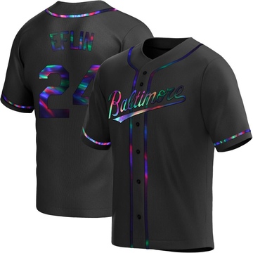 Replica Zach Eflin Men's Baltimore Orioles Black Holographic Alternate Jersey