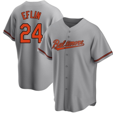 Replica Zach Eflin Men's Baltimore Orioles Gray Road Jersey