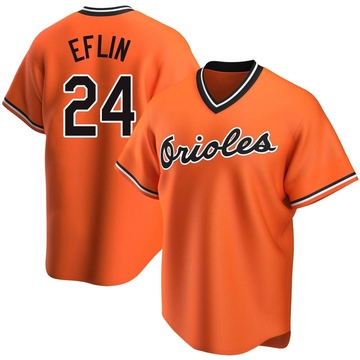 Replica Zach Eflin Men's Baltimore Orioles Orange Alternate Cooperstown Collection Jersey