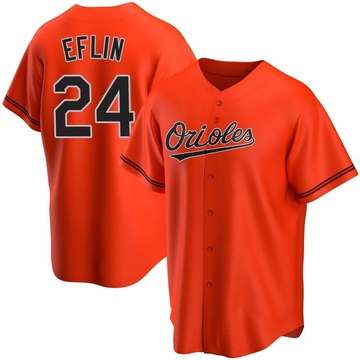 Replica Zach Eflin Men's Baltimore Orioles Orange Alternate Jersey