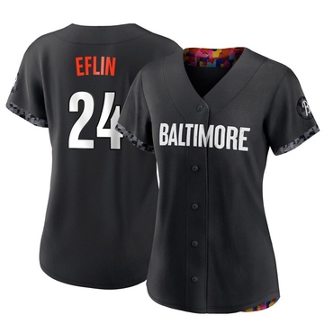 Replica Zach Eflin Women's Baltimore Orioles Black 2023 City Connect Jersey