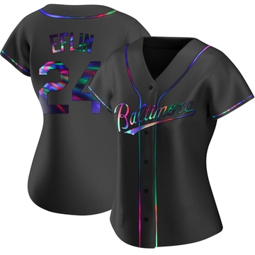 Replica Zach Eflin Women's Baltimore Orioles Black Holographic Alternate Jersey